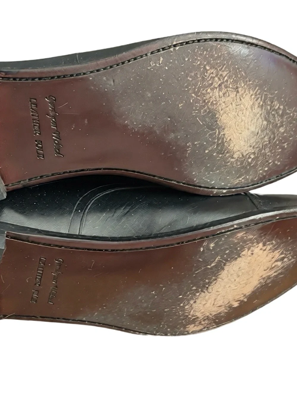 Stacy Adams Black Leather Cap-Toe Derby Shoes